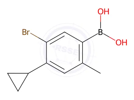 Chemical structure of (5-Bromo-4-cyclopropyl-2-methylphenyl)boronic acid
