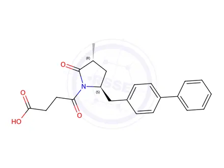 Chemical structure of Sacubitril Valsartan Sodium Impurity 102