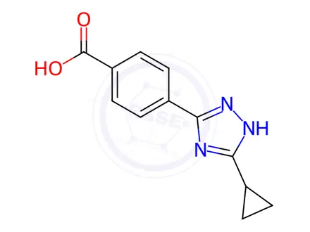 Chemical structure of 4-(3-cyclopropyl-1H-1,2,4-triazol-5-yl)benzoic acid