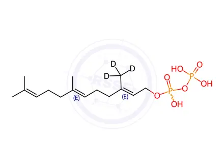 Chemical structure of Farnesyl Pyrophosphate-d3 Triammonium Salt