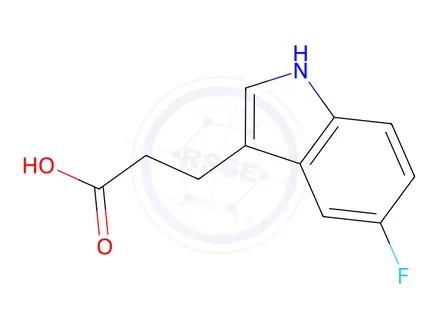 Chemical structure of 3-(5-Fluoro-1H-indol-3-yl)propanoic Acid