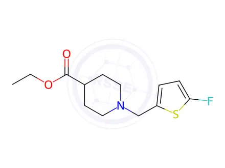 Chemical structure of Ethyl 1-((5-fluorothiophen-2-yl)methyl)piperidine-4-carboxylate