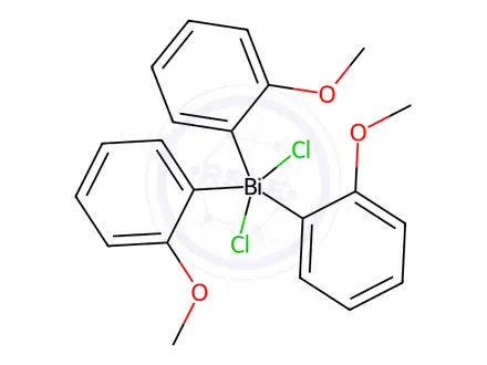 Chemical structure of Tris(2-methoxyphenyl)bismuth dichloride