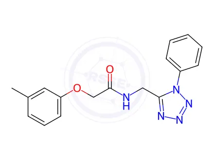 Chemical structure of N-((1-Phenyl-1H-tetrazol-5-yl)methyl)-2-(m-tolyloxy)acetamide