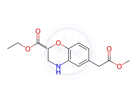 Chemical structure of Ethyl 6-(2-methoxy-2-oxoethyl)-3,4-dihydro-2H-1,4-benzoxazine-2-carboxylate