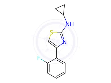 Chemical structure of n-Cyclopropyl-4-(2-fluorophenyl)thiazol-2-amine
