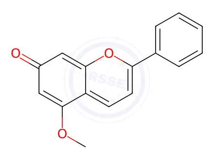Chemical structure of 5-Methoxy-2-phenyl-7H-1-benzopyran-7-one