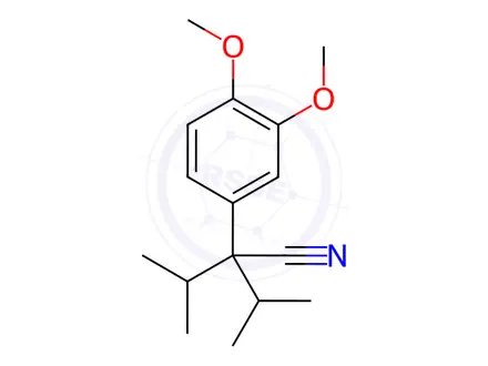Chemical structure of α,α-Diisopropylhomoveratronitrile