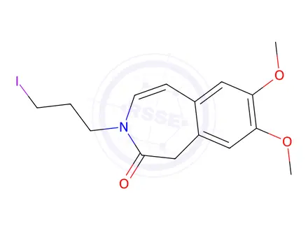 Chemical structure of 3-(3-Iodopropyl)-7,8-dimethoxy-1H-3-benzazepin-2-one