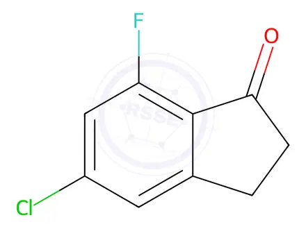 Chemical structure of 5-Chloro-7-fluoro-indan-1-one