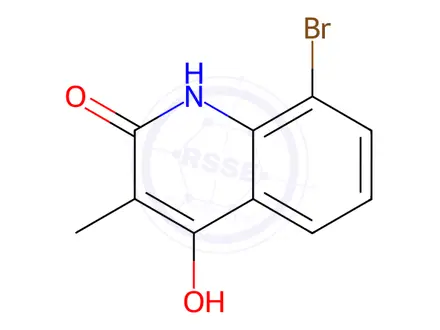 Chemical structure of 8-Bromo-4-hydroxy-3-methylquinolin-2(1H)-one