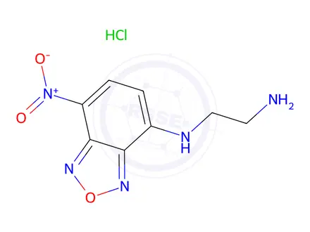 Chemical structure of N1-(7-nitrobenzo[c][1,2,5]oxadiazol-4-yl)ethane-1,2-diamine hydrochloride