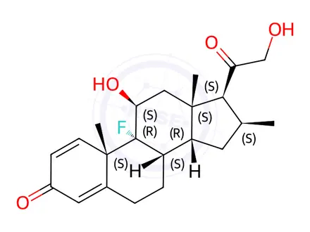 Chemical structure of 11β,21-Dihydroxy-9α-fluoro-16β-methyl-1,4-pregnadiene-3,20-dione