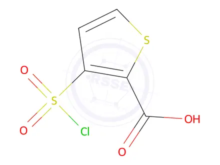 Chemical structure of 3-(Chlorosulfonyl)thiophene-2-carboxylic acid
