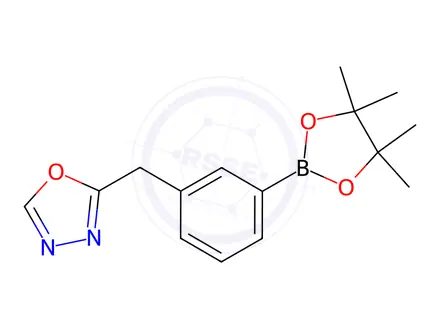 Chemical structure of 1,3,4-Oxadiazole, 2-[[3-(4,4,5,5-tetramethyl-1,3,2-dioxaborolan-2-yl)phenyl]methyl]-