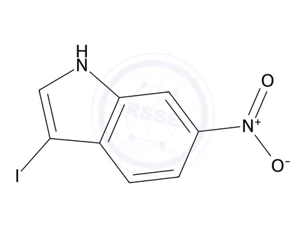 Chemical structure of 3-iodo-6-nitro-1H-indole