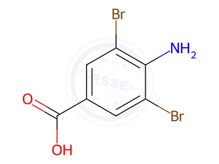 Chemical structure of 4-Amino-3,5-dibromobenzoic acid