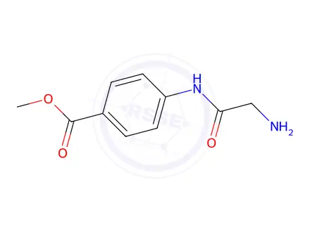 Chemical structure of methyl 4-(glycylamino)benzoate