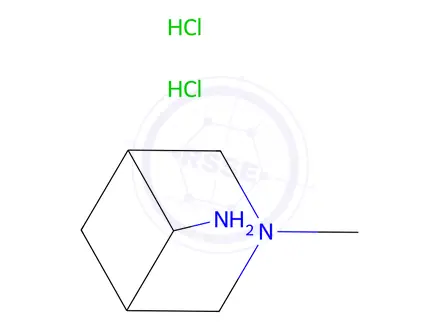 Chemical structure of 3-methyl-3-azabicyclo[3.1.1]heptan-6-amine dihydrochloride