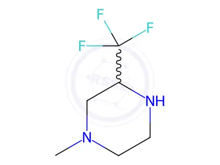 Chemical structure of Piperazine, 1-methyl-3-(trifluoromethyl)-