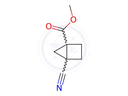 Chemical structure of Bicyclo[2.1.0]pentane-1-carboxylic acid, 4-cyano-, methyl ester (9CI)