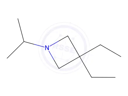 Chemical structure of Azetidine, 3,3-diethyl-1-(1-methylethyl)-(9CI)