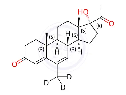 Chemical structure of Megestrol-d3