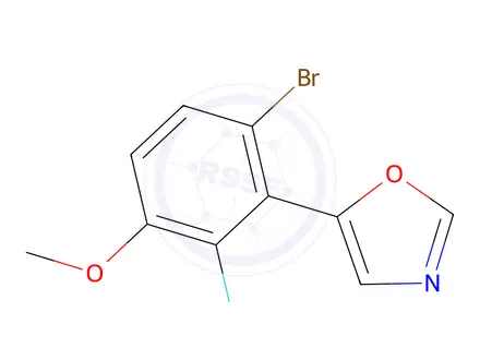 Chemical structure of 5-(6-Bromo-2-fluoro-3-methoxyphenyl)oxazole