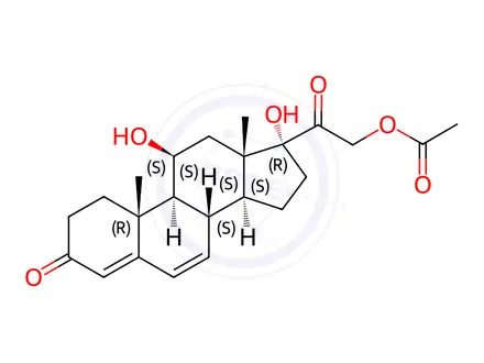 Chemical structure of 6-Dehydrocortisol Acetate