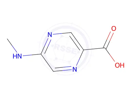 Chemical structure of 5-(methylamino)pyrazine-2-carboxylic acid