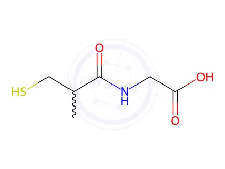 Chemical structure of N-(3-Mercapto-2-methylpropanoyl)glycine