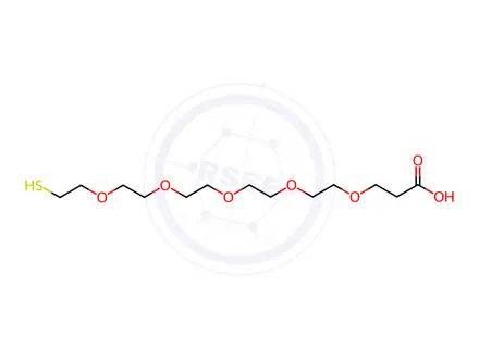 Chemical structure of 1-Mercapto-3,6,9,12,15-pentaoxaoctadecan-18-oic acid