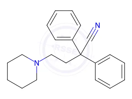 Chemical structure of 2,2-Diphenyl-4-(piperidin-1-yl)butanenitrile