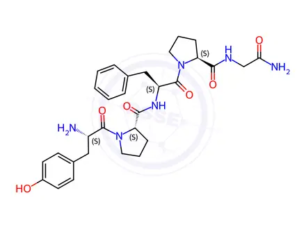 Chemical structure of β-Casomorphin (1-5), amide, bovine