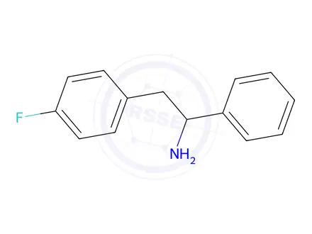 Chemical structure of 2-(4-fluorophenyl)-1-phenylethan-1-amine