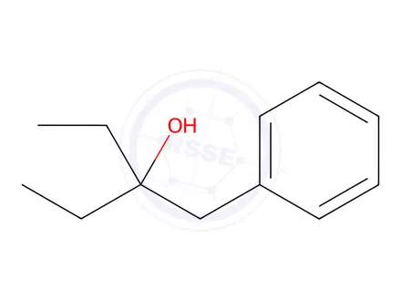Chemical structure of alpha,alpha-diethylphenethyl alcohol