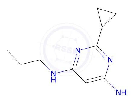 Chemical structure of 2-cyclopropyl-n4-methyl-n6-propylpyrimidine-4,6-diamine