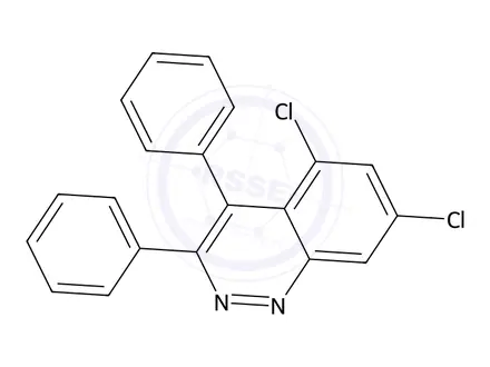 Chemical structure of 5,7-Dichloro-3,4-diphenylcinnoline