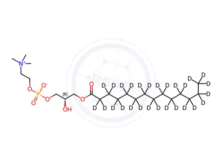 Chemical structure of 14:0-d27 Lyso PC