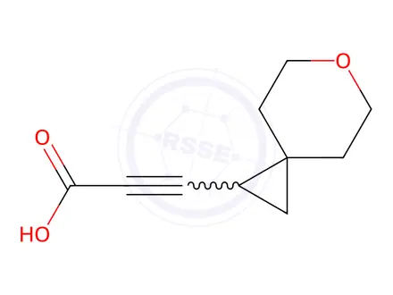 Chemical structure of 3-(6-oxaspiro[2.5]octan-2-yl)prop-2-ynoic acid