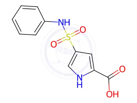 Chemical structure of 4-(n-Phenylsulfamoyl)-1h-pyrrole-2-carboxylic acid