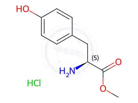 Chemical structure of L-Tyrosine methyl ester hydrochloride