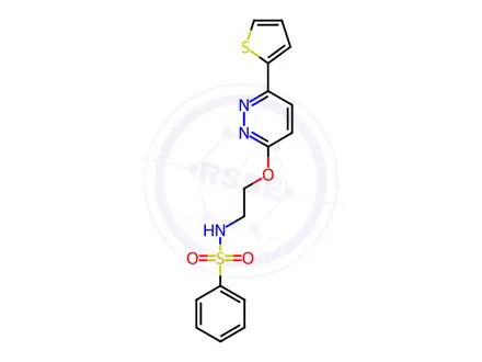 Chemical structure of N-(2-((6-(Thiophen-2-yl)pyridazin-3-yl)oxy)ethyl)benzenesulfonamide
