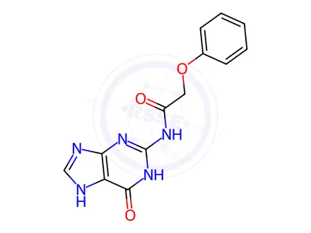 Chemical structure of N2-Phenoxyacetyl Guanine