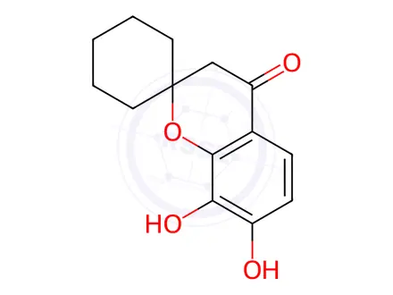 Chemical structure of 7,8-Dihydroxyspiro[chromene-2,1'-cyclohexan]-4(3H)-one