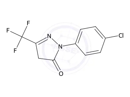 Chemical structure of 1-(4-Chlorophenyl)-3-(trifluoromethyl)-4,5-dihydro-1H-pyrazol-5-one