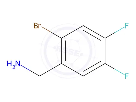 Chemical structure of (2-Bromo-4,5-difluorophenyl)methanamine