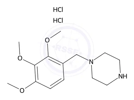 Chemical structure of Trimetazidine Dihydrochloride
