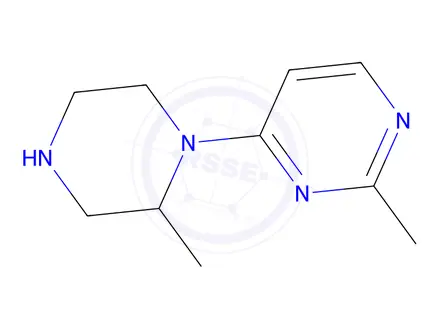 Chemical structure of 2-methyl-4-(2-methylpiperazin-1-yl)pyrimidine