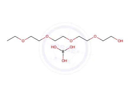 Chemical structure of 3,6,9,12-Tetraoxatetradecan-1-ol, ester with boric acid (H3BO3)